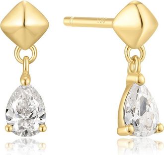 Ania Haie Pyramid Drop Earrings in Shiny Gold at Nordstrom