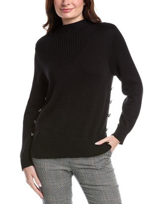 Jones New York Seam Button Sweater