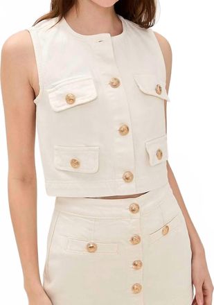 Blank NYC Sugar Coated Button Vest In Overdye Natural