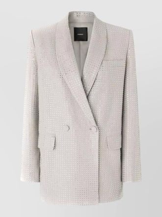 Pinko longline blazer jacket button detail