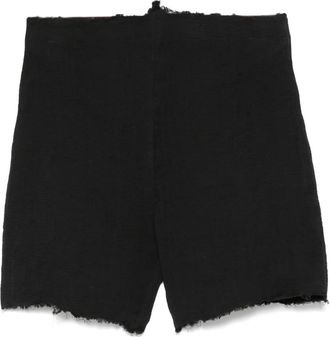 Marc Le Bihan textured shorts - women - Polyamide/Elastane/Silk - 38 - Black