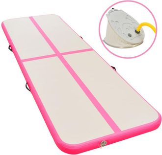 vidaXL Esterilla Inflable De Gimnasia Con Bomba 300x100x10 Cm Pvc Rosa Vidaxl