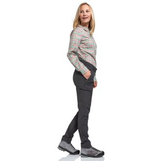 Sch&ouml;ffel Outdoorhose SCH&Ouml;FFEL Ascona, Damen, Gr. 34, N-Gr, grau (asphalt), Taft, Obermaterial: 89% Nylon, 11% Elasthan, slim fit, Hosen Outdoorhose, sportliche
