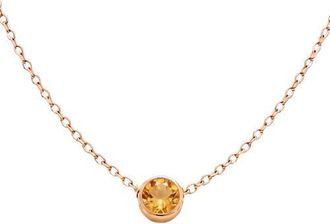 Argento Vivo Birthstone Pendant Necklace in Gold/november at Nordstrom