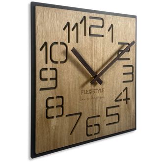 OEM Reloj De Pared Digits De Roble De 50 Cm