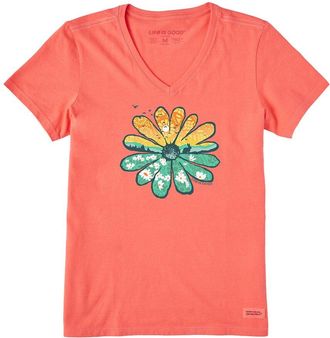 Life is good Crusher V-Neck T-Shirt