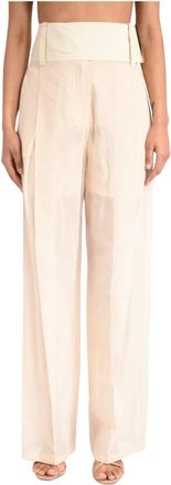 Sportmax Sportmax, Wide Trousers, female, Beige, Size: XS Wide Trousers