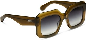 DIFF Eyewear Womens Giada Sunglasses In Rich Olive Grey Gradient