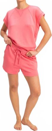 HYFVE Crew Neck Sleeveless Top And Shorts Set In Taffy Pink