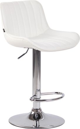 Clp Clp - Taburete De Bar Lentini En Cuero Sint&eacute;tico Blanco Cromado