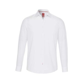 Hatico Mannen effen korte mouw hemd - Heren - Overhemden - Wit - Maat: XL