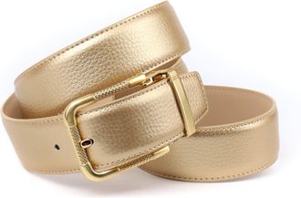 Anthoni Crown Lederg&uuml;rtel ANTHONI CROWN, Damen, Gr. 100, gold, Rindsleder, G&uuml;rtel Lederg&uuml;rtel