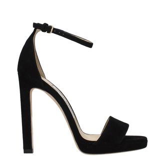 Jimmy Choo London Black Leather Platform Womens Sandals