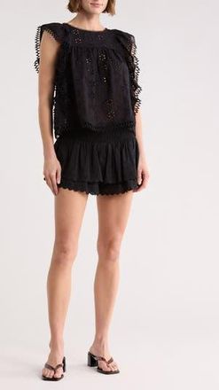 Abound Eyelet Trim Bloomer Shorts in Black at Nordstrom Rack, Size X-Small