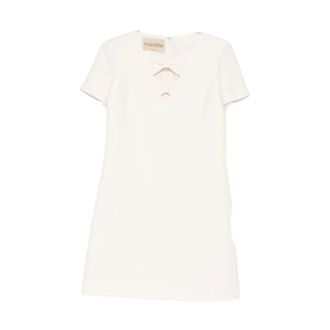 Valentino Short Dresses, female, Beige, Size: M Valentino Dresses Ivory