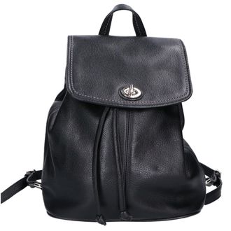 Coach Black Leather Backpack (Pre-Owned)