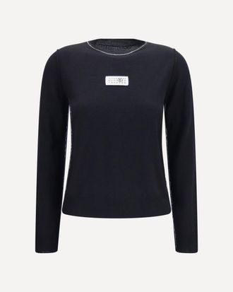 Maison Margiela Wool-blend T-shirt with contrast details Female L