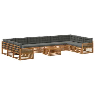 vidaXL Juegos De Sof&aacute;s 11 Uds. Madera De Acacia S&oacute;lida Vidaxl