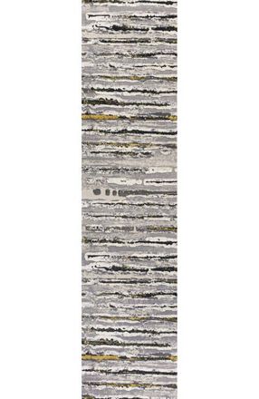 Jonathan Y Designs Batten Modern Stripe Area Rug in Gray/black at Nordstrom, Size 5Ft 0In X 8Ft 0In