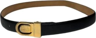 Celine Pre-owned Vintage Leren Riem - Dames - Vintage Accessoires - Zwart - ONE Size - Leer - Vintage