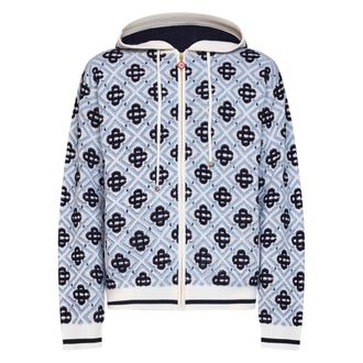 Casablanca CC Monogram Zip Hoodie - Heren - Vesten met rits - Veelkleurig - XL - Wol - Hoodies & sweatvesten