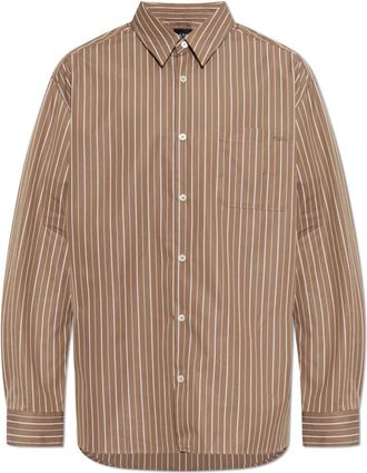 A.P.C. Malo Shirt - Heren - Casual Overhemden - Bruin - M - Katoen - Overhemden