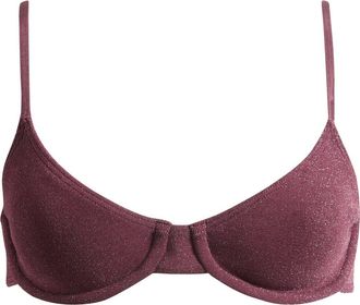 Bond-Eye Gracie Underwire Balconette Bikini Top in Amarena Lurex Micro at Nordstrom
