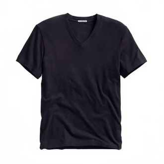 James Perse Mens Short Sleeve V Neck Top In Deep
