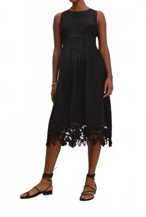 Velvet Bianca Midi Dress In Black