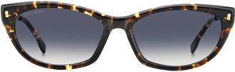 Dsquared2 D2 0209/G/S Cat Eye Zonnebril - Dames - Zonnebrillen - Bruin - 57 MM - Accessoires