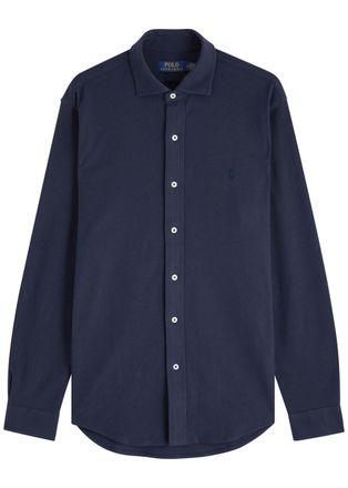 Polo Ralph Lauren Textured Cotton Shirt - Navy - Xxl