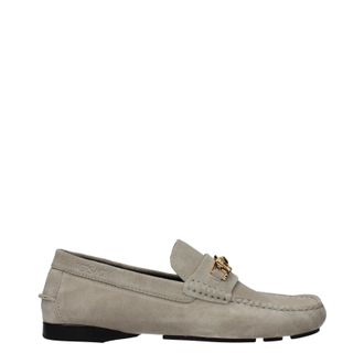 Versace Herrens Graue Wildleder-Loafer