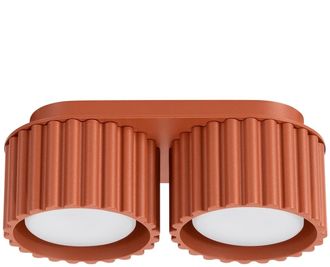 Sollux Lighting Design Deckenlampe Aura 2-Flammig (kurz), Ockerrot