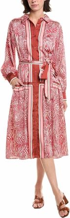 Fate Lorelei Midi Shirtdress In Red/white