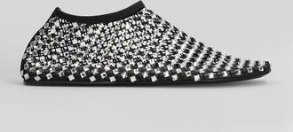 CHRISTOPHER ESBER Minette Bezeled Mesh Ballet Flats In Black Nylon