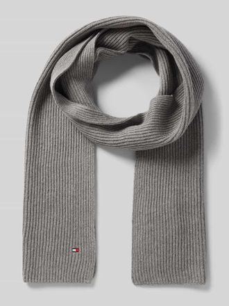 Tommy Hilfiger Schal aus Kaschmir-Baumwoll-Mix in Hellgrau, Größe 1