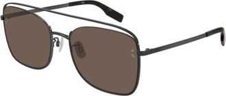 Alexander McQueen Cat-Eye Zonnebril - Heren - Zonnebrillen - Zwart - 58 MM - Accessoires