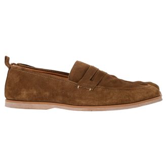 Mr P. Geregenereerde Penny Loafers in Bruin Su&egrave;de