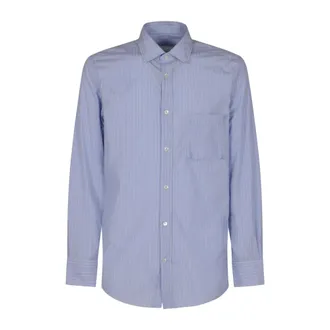 Maison Margiela Formal Shirts, male, Blue, Size: XL Striped Shirt