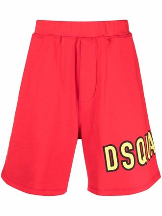 Dsquared2 logo-print cotton shorts - men - Cotton/Cotton - L