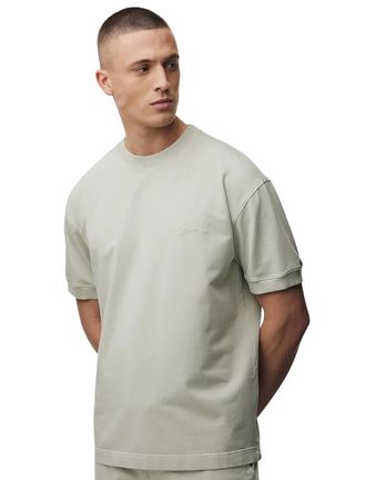 Genti Groen Genti t-shirt effen met ronde hals