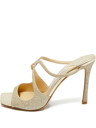 Jimmy Choo London glitter-embellishment sandals - Gold