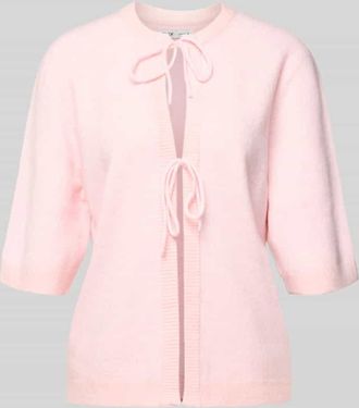Only Regular Fit Cardigan mit Schn&uuml;rungen Modell SIMONI in Rosa, Gr&ouml;&szlig;e XS