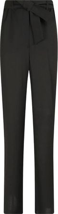 Max Mara Pantalone Lungo Mxmeditto - Dames - Straight fit broeken - Zwart - XS - Wol - Broeken