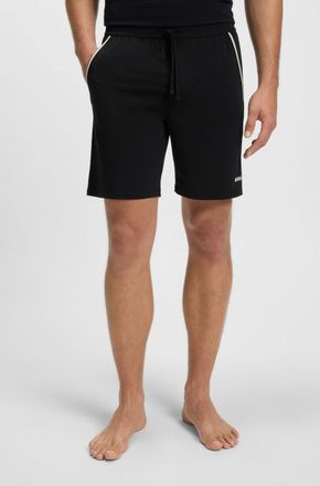 HUGO BOSS Pyjamashorts BOSS Unique, Herren, Gr. XXL, N-Gr, schwarz (schwarz 001), Jersey, Obermaterial: 95% Baumwolle, 5% Elasthan, lang, Hosen Pyjamashorts, au