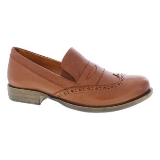 Biza Womens Erica Leather Loafers In Brandy Brown