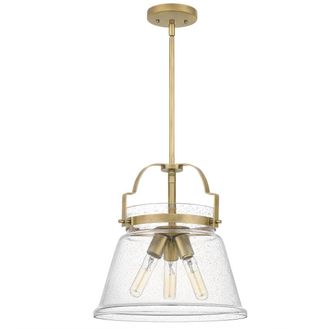 Netlighting Quoizel Wimberley Dome Pendant Ceiling Light Weathered Brass in Yellow