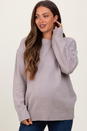 Pinkblush Soft Knit Basic Sweater in Grey at Nordstrom, Size X-Small