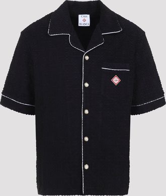 Casablanca Camicia con monogramma in spugna Casablanca