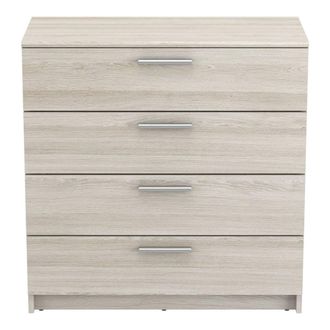 Calicosy 4-Drawer Chest Of Drawers, 79.6 Cm Wide, Light Wood Finish - Pricy in Light Oak